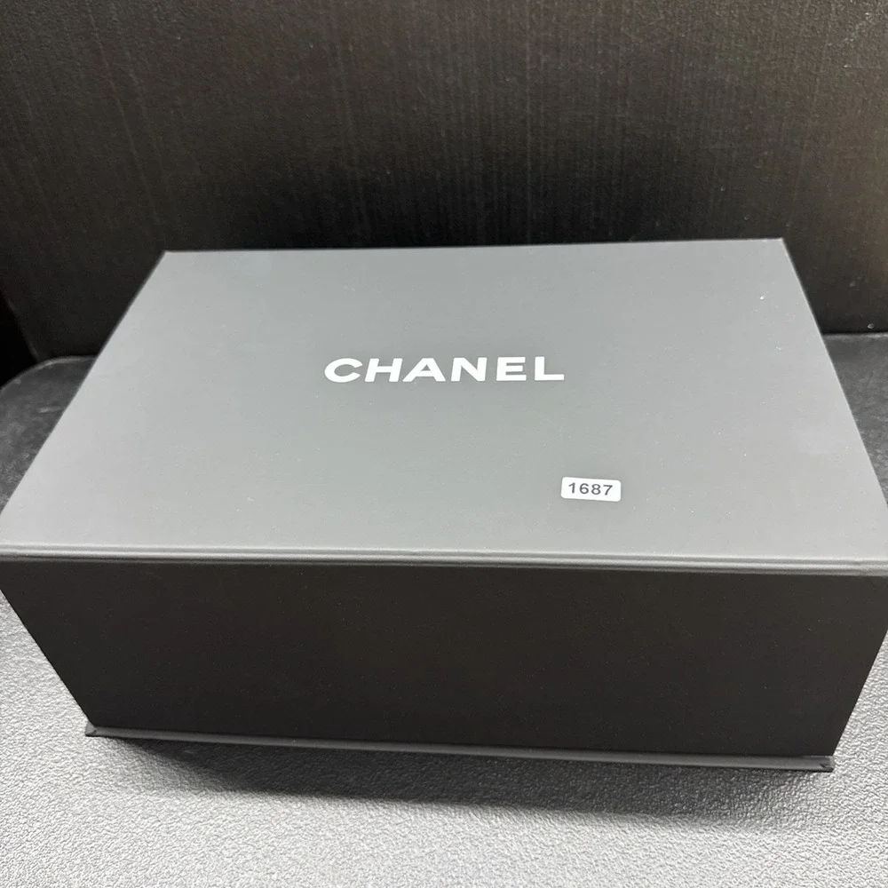 Chanel Magnetic Fold Empty Purse Storage Box Tissue 12X 8X 4.5 Small 1687